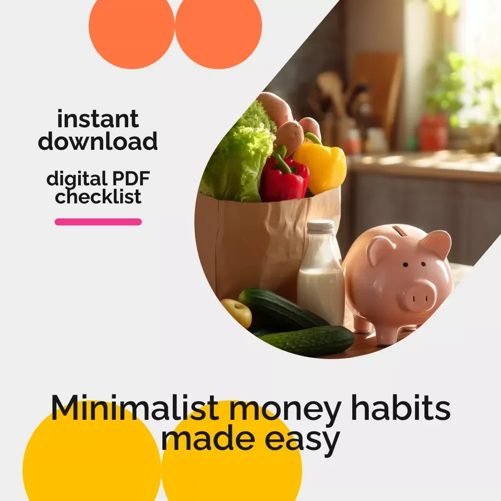 The Minimalist Spending Starter Checklist | Budgeting for Beginners, Simple Money Management Checklist, Minimalist Spending Basics for Beginners, Digital Download Printable
