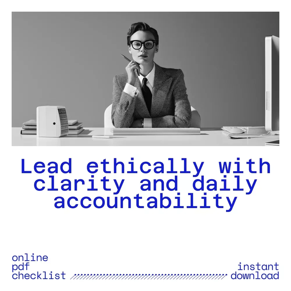 The Responsible Leader’s Power Checklist | Responsible Leadership Qualities Guide for Ethical, Accountable & Empathetic Leaders