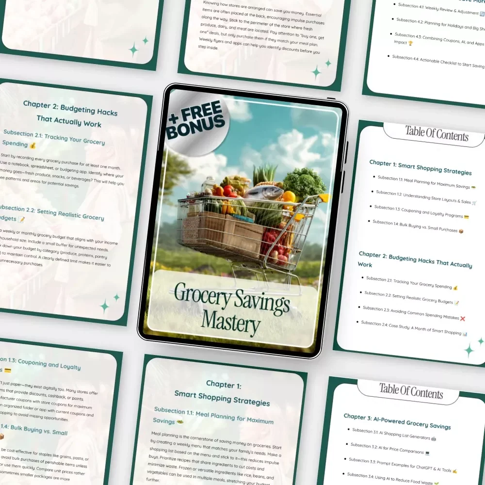 Grocery Savings Mastery: The Ultimate Guide to Cutting Your Grocery Bill with Smart Strategies & AI Tools