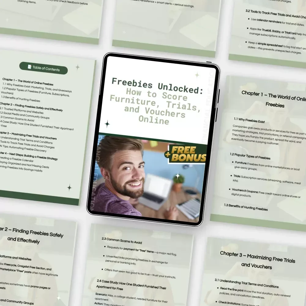 Freebies Unlocked: How to Score Furniture, Trials, and Vouchers Online – The Ultimate Guide to Finding Freebies Online
