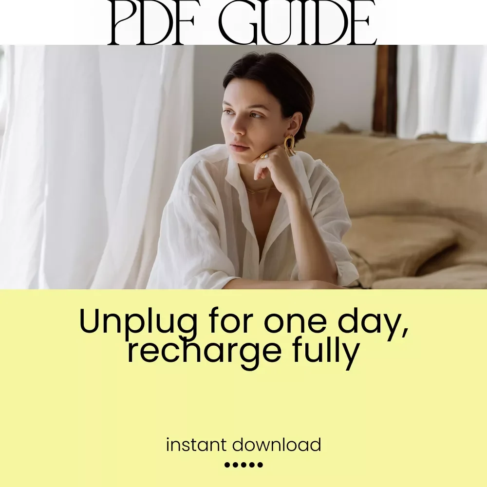 Unplugged: Your 24-Hour Digital Detox Guide to Recharge & Reconnect | Mindfulness Ebook for Screen Break & Balance | Digital Download