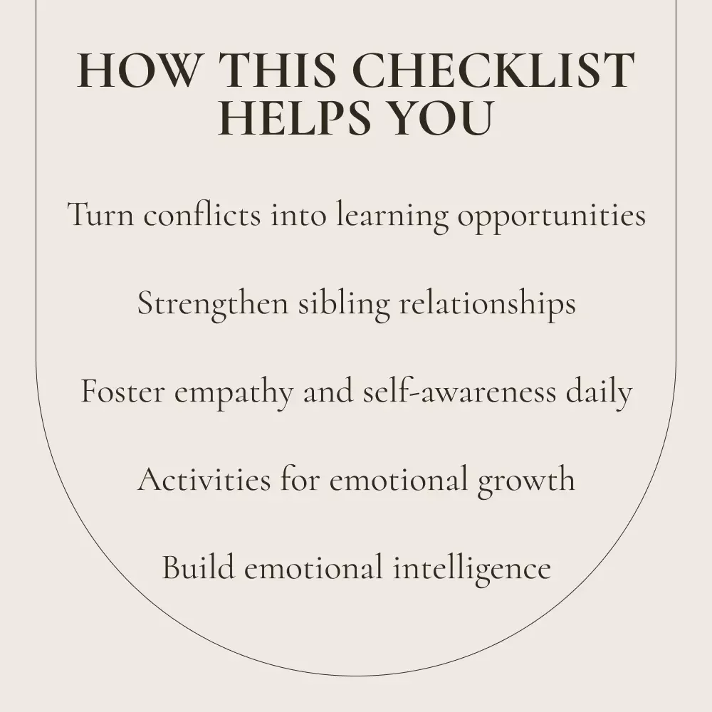 The Ultimate Sibling Harmony & Emotional Intelligence Checklist - Foster Family Unity and Growth