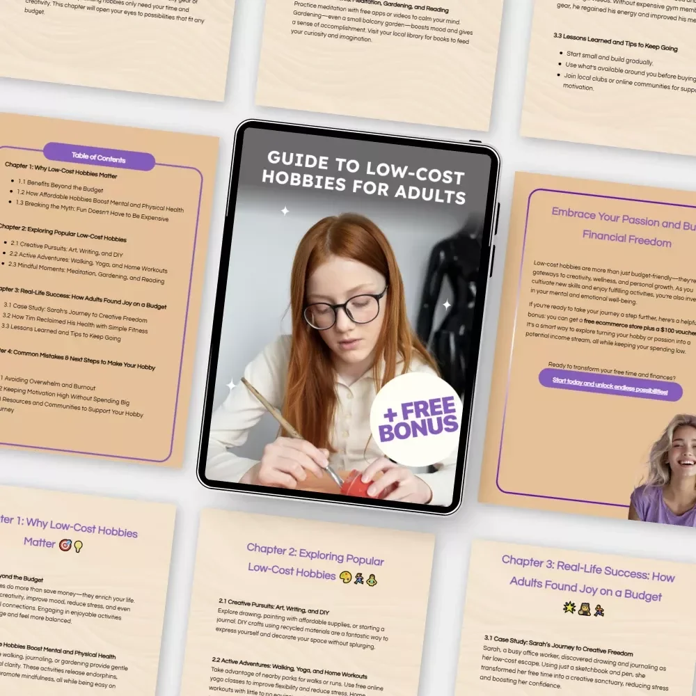 Guide to Low-Cost Hobbies for Adults | Budget-Friendly Fun, Simple Living & Affordable Lifestyle Guide for Finding Joy Without Overspending