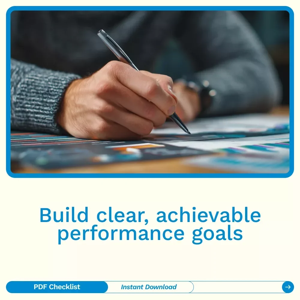 Checklist: Your Ultimate Performance Goals Gameplan | Digital Checklist with Examples of Performance Goals for Career Growth & Productivity