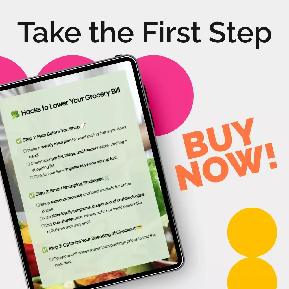 Hacks to Lower Your Grocery Bill – Printable Checklist Guide | Smart Budget Grocery Shopping Planner | Money-Saving Hacks to Lower Grocery Bill Digital Download