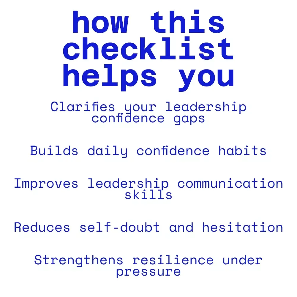 Confidence Commandments: Your Ultimate Leadership Boost Checklist | How to Improve Self Confidence in Leadership | Digital Download for Modern Leaders