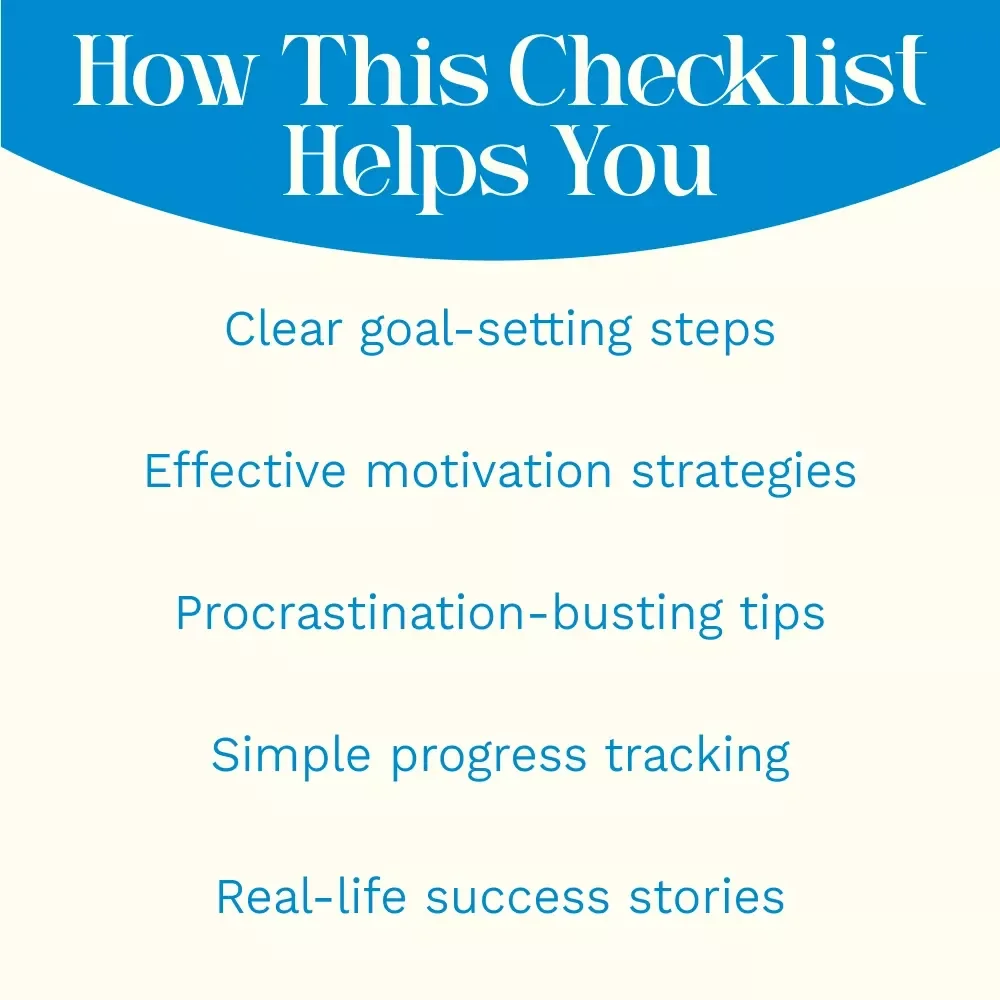 The Ultimate Student Goal-Getter Checklist: Crush Your Goals Like a Pro - Digital Download
