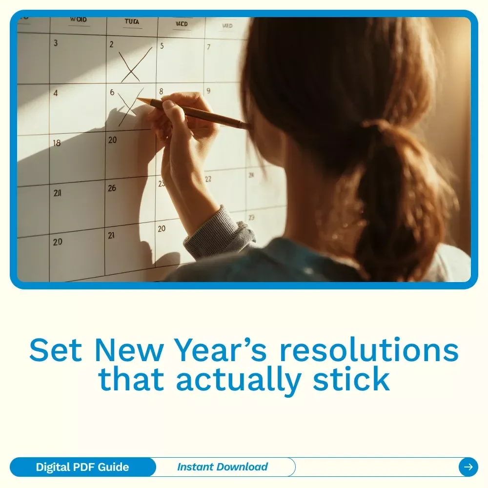 New Year, New You: The Smart Guide to Setting Resolutions That Stick | How to Set Up New Year's Resolutions eBook | Goal-Setting & Personal Growth Digital Download