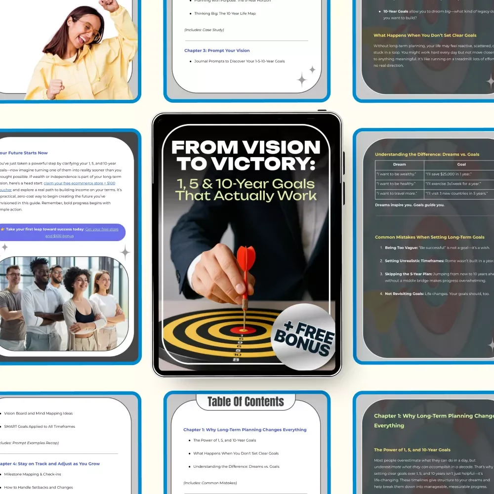 From Vision to Victory: 1, 5 & 10-Year Goals That Actually Work – Long-Term Planning Guide with 1 year 5 year 10 year goals examples