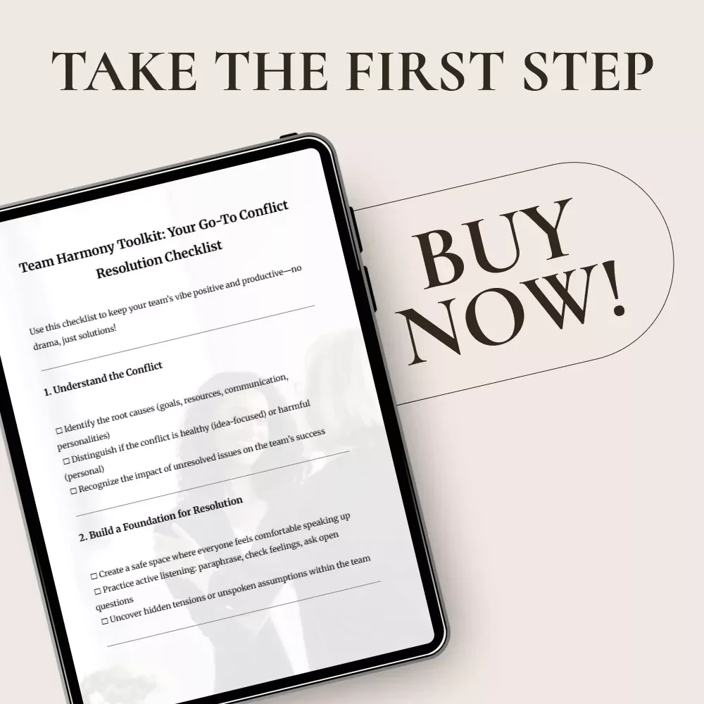 Team Harmony Toolkit: Your Go-To Conflict Resolution Checklist | How to Resolve Conflicts in a Team for Leaders & Workplaces