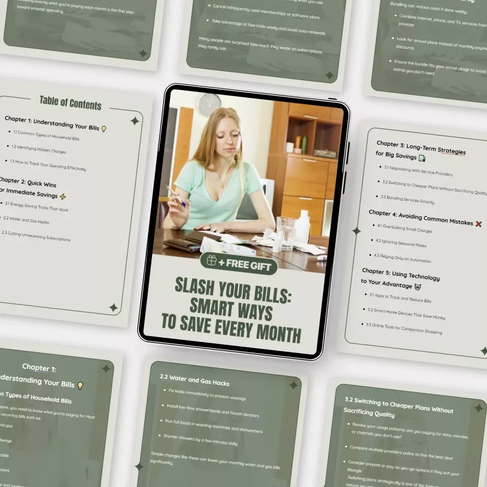 Slash Your Bills: Smart Ways to Save Every Month – The Best Way to Save Money on Bills | Budgeting & Expense-Cutting eBook Digital Download