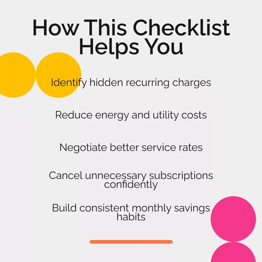 Quick Wins Checklist for Slashing Your Bills – Printable Money Saving Planner | Best Way to Save Money on Bills | Budgeting & Expense Tracker Digital Download