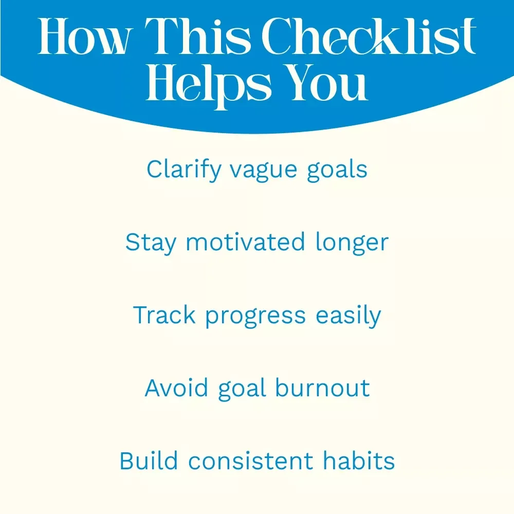 SMART Goals, Smarter You – Simple SMART Goal Checklist with Examples of Smart Goals for Personal Growth, Career, Health & Productivity