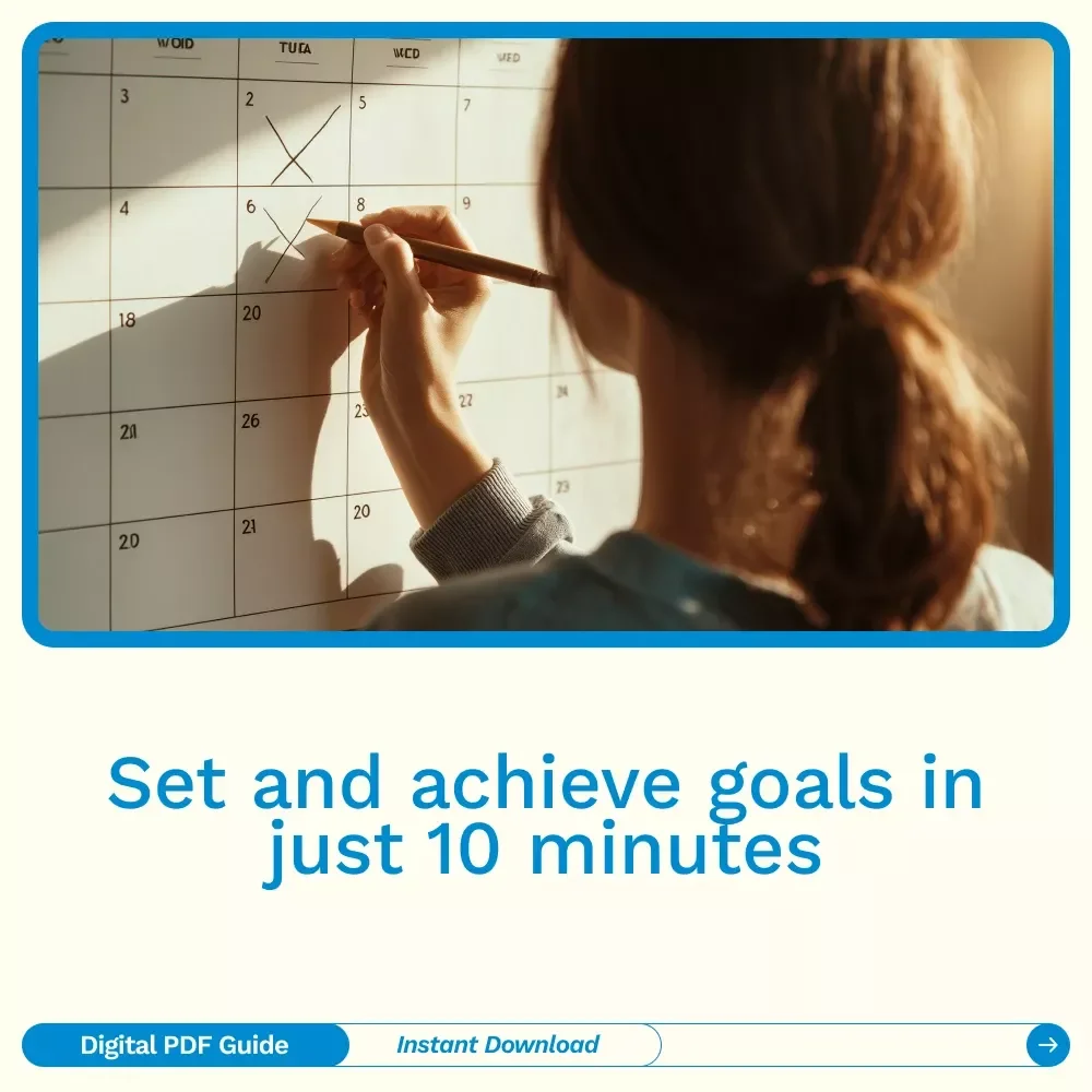 Goal Setup in 10 Minutes: Fast-Track Plan to Success - Digital Download eBook, Guide, and Checklist
