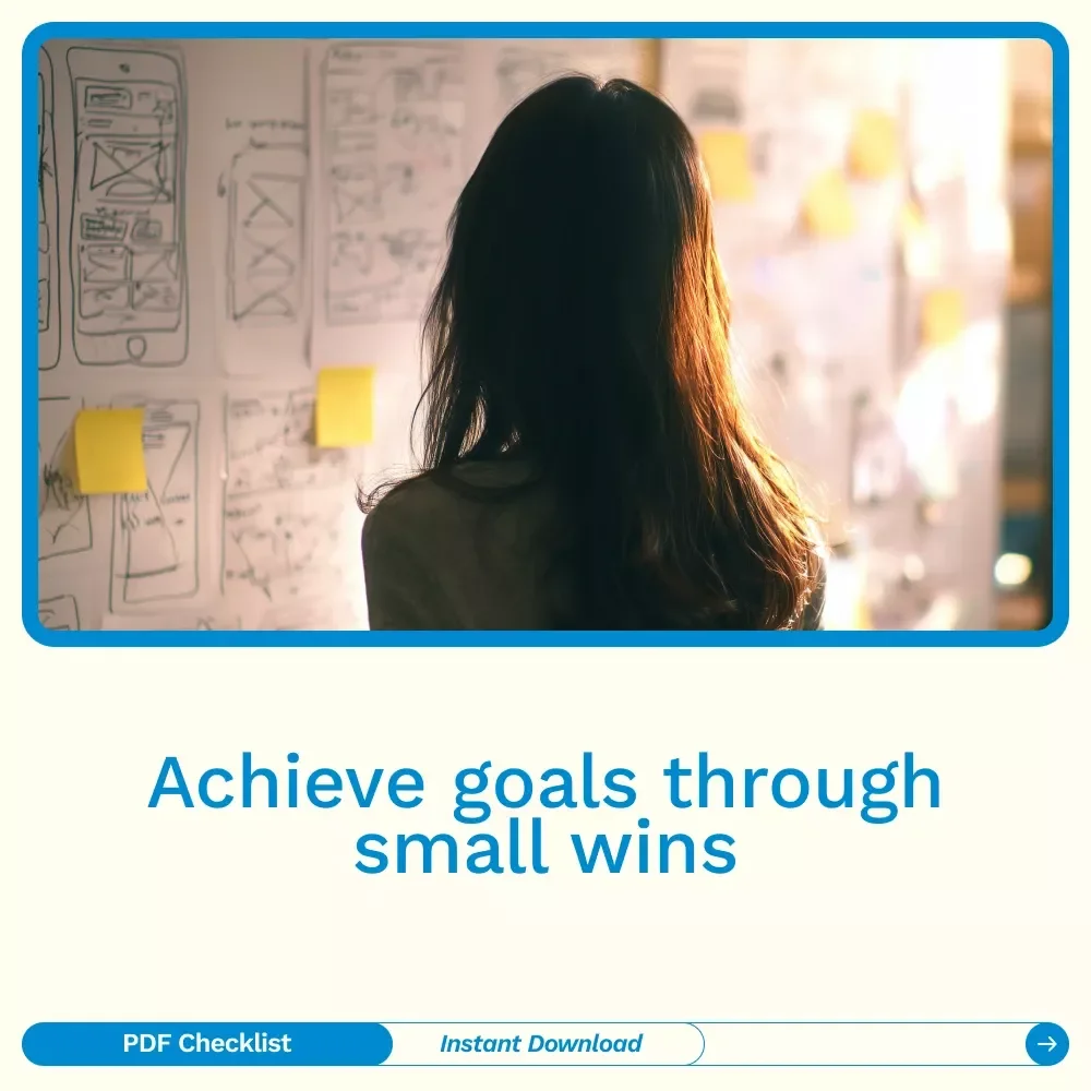The Small Wins Checklist: Your No-Fluff Guide to Crushing Short-Term Goals | Printable Goal Checklist with Examples of Short Term Goals