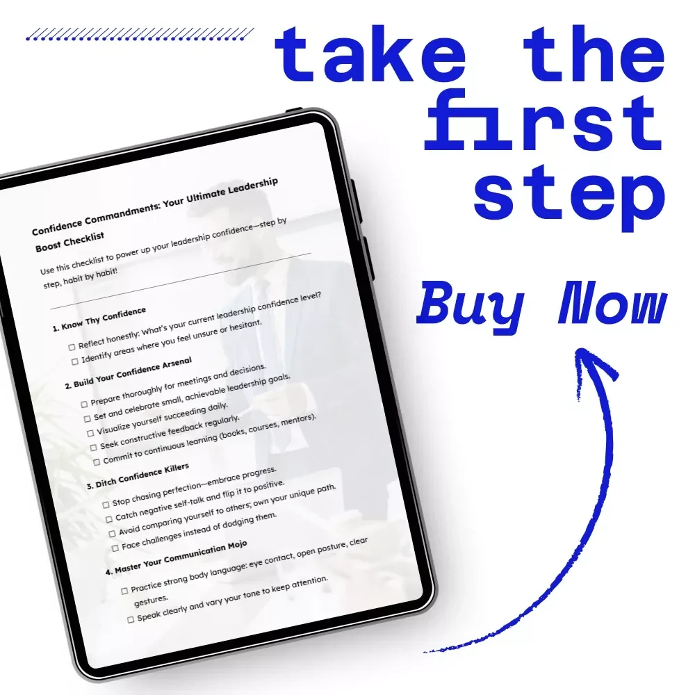 Confidence Commandments: Your Ultimate Leadership Boost Checklist | How to Improve Self Confidence in Leadership | Digital Download for Modern Leaders