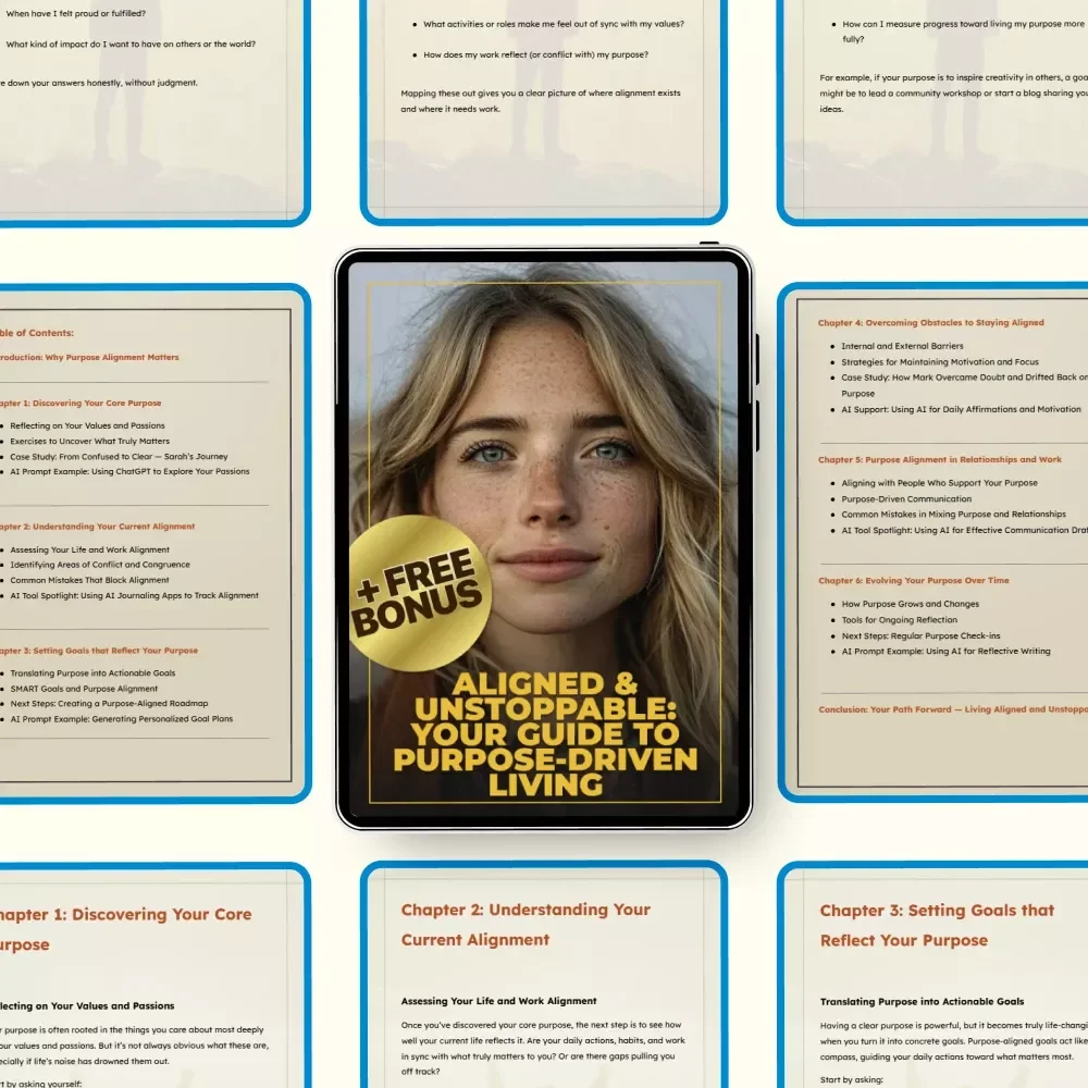 Aligned & Unstoppable: Your Guide to Purpose-Driven Living | Purpose Alignment Ebook for Clarity, Goals & Intentional Life Design