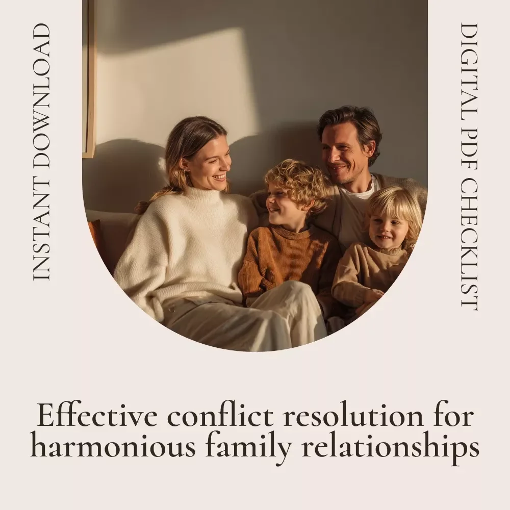 Family Peace Checklist: Your Step-by-Step Guide to Resolving Conflicts with Care - Digital Download for Stronger Family Relationships