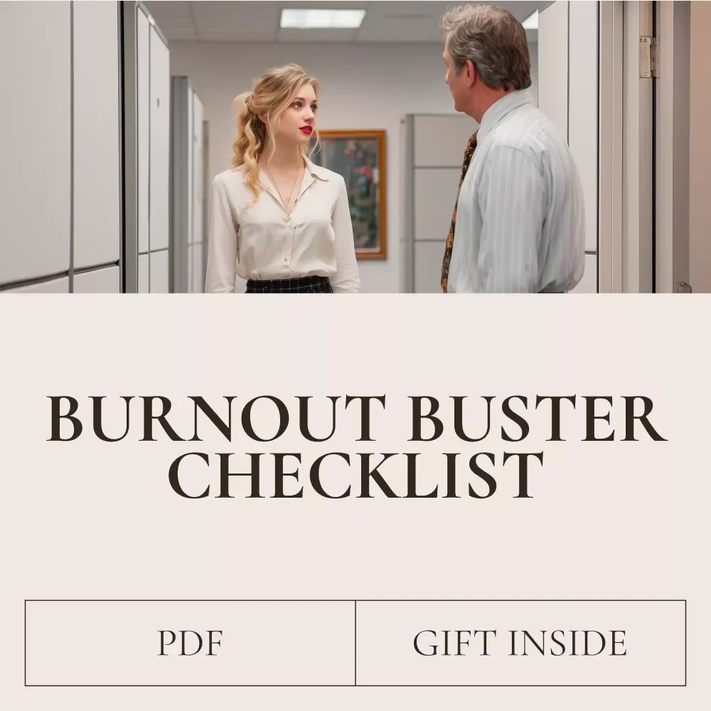 Burnout Buster Checklist: Speak Up, Recharge, and Take Control | Digital Checklist for how to talk to your manager about burnout, Workplace Stress, Boundaries & Recovery