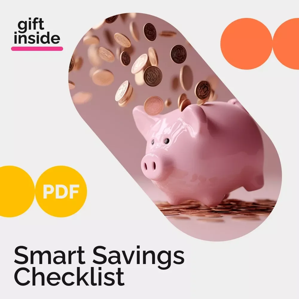 Smart Savings Checklist: Cutting Costs | Easy Way to Save Money Every Month Digital Budgeting Checklist