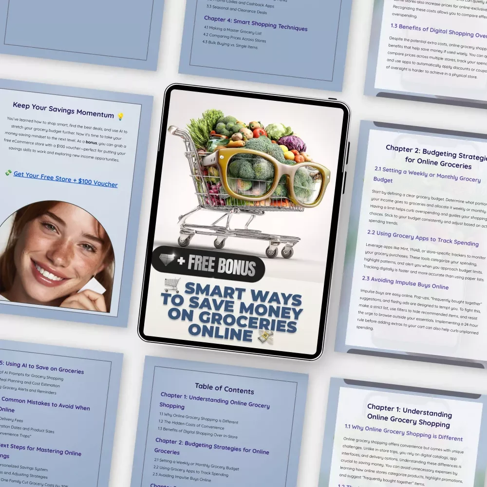 🛒 Smart Ways to Save Money on Groceries Online 💸 | Digital Grocery Budgeting eBook | How to Save Money on Groceries Online