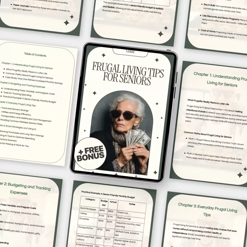 Frugal Living Tips for Seniors: Practical Guide for Saving Money in Retirement Product Description