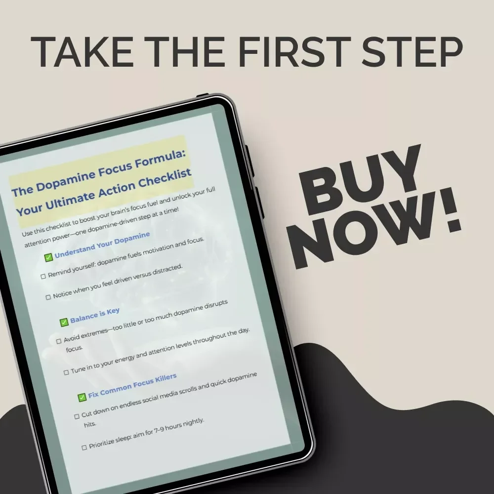 The Dopamine Focus Formula: Your Ultimate Action Checklist | Digital Productivity Checklist for How to use Focus Timers and Trackers Effectively