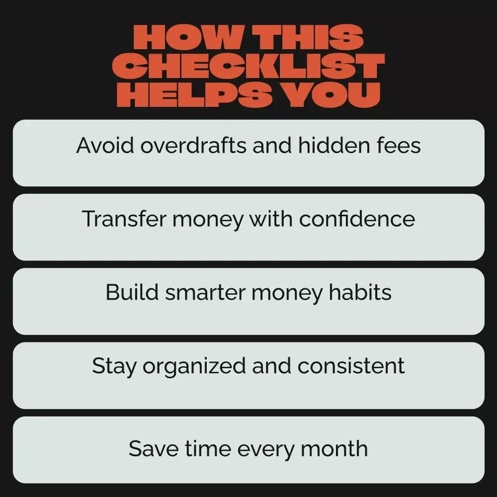 Smart Transfers Made Simple – Printable Money Management Checklist | How to Move Money from Savings to Checking | Personal Finance Digital Download