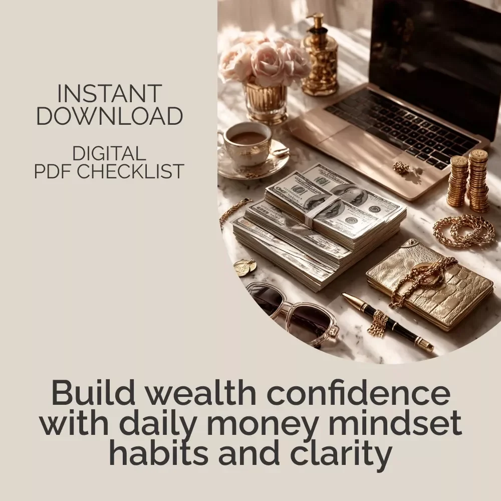 Master Your Money Mindset Checklist | Daily Wealth Habits, Financial Growth Planner & Money Mindset Quotes Digital Download