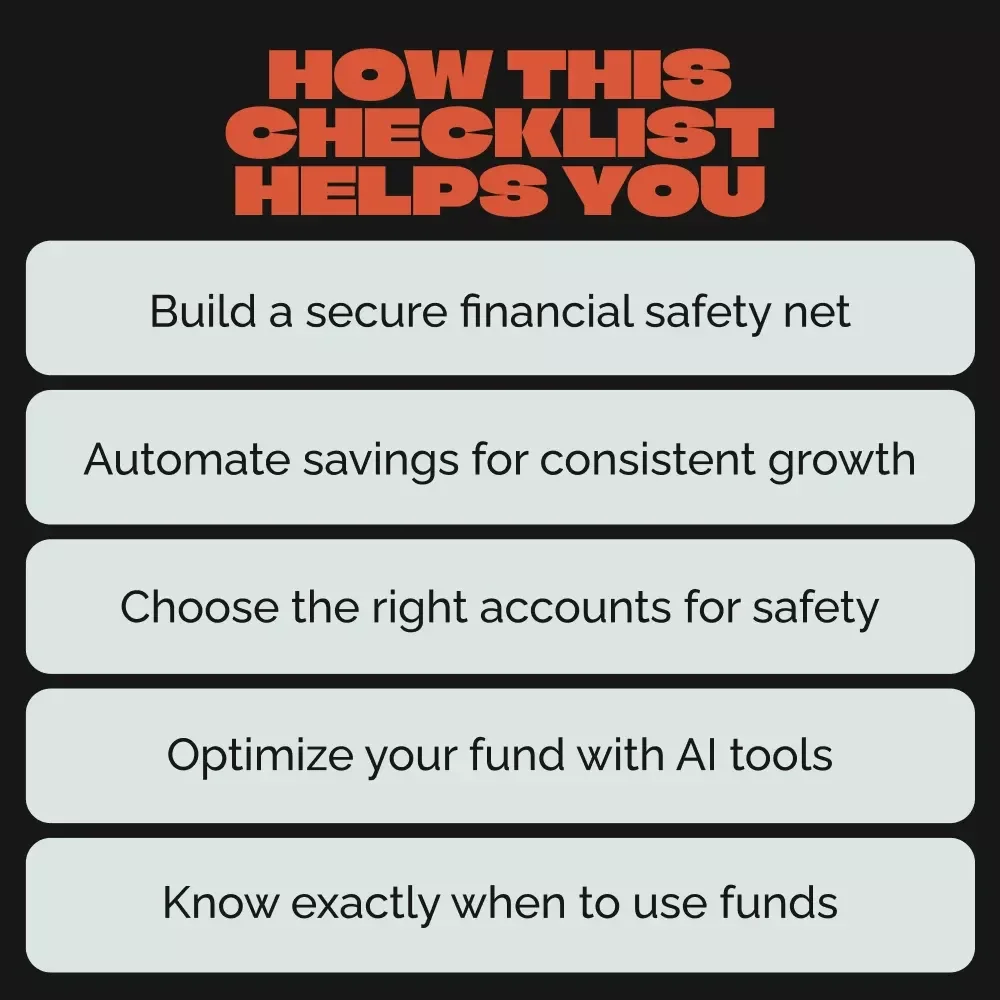 Checklist: Emergency Fund Mastery – A Step-by-Step Guide to Financial Security