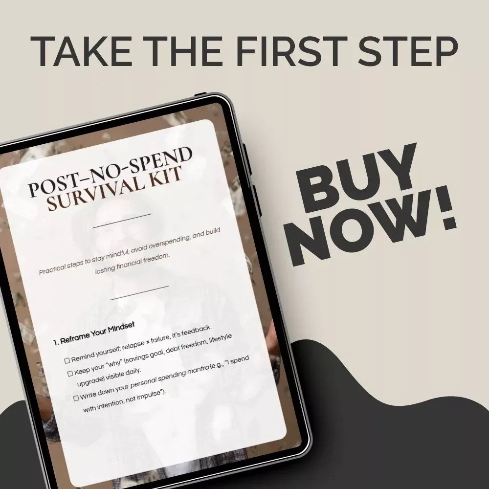 Post–No-Spend Survival Kit: How to Avoid Relapse After No-Spend Challenge Ends Checklist