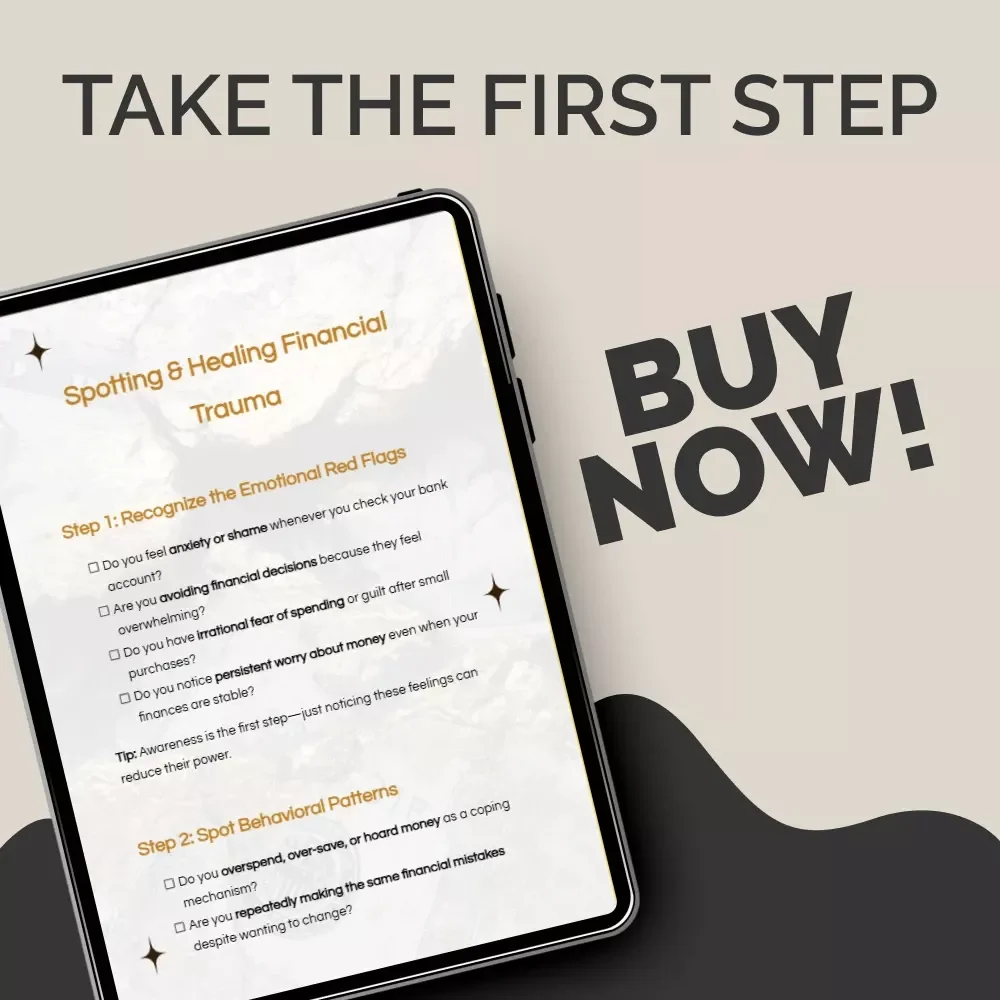 Spotting & Healing Financial Trauma Checklist | Signs of Financial Trauma Awareness Guide | Money Mindset Recovery Digital Download