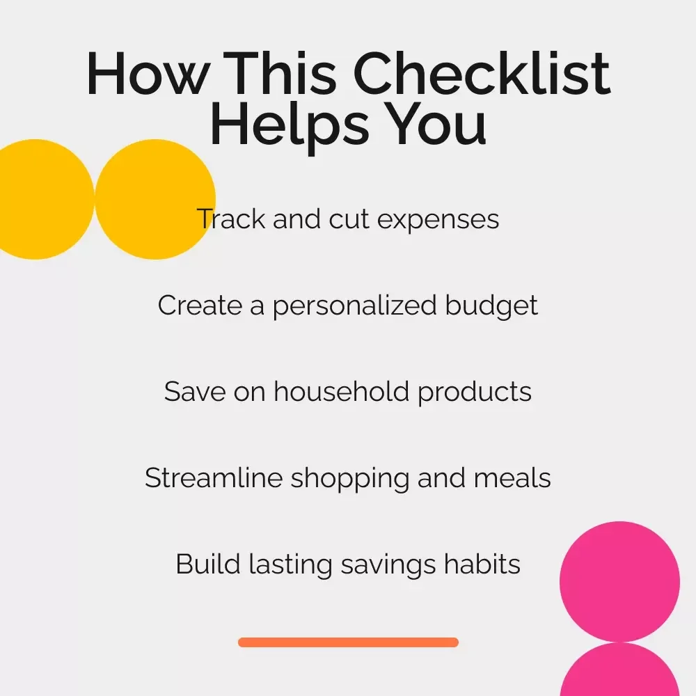 The Ultimate Household Savings Checklist – Save Money on Household Expenses with Easy-to-Follow Tips and Practical Strategies