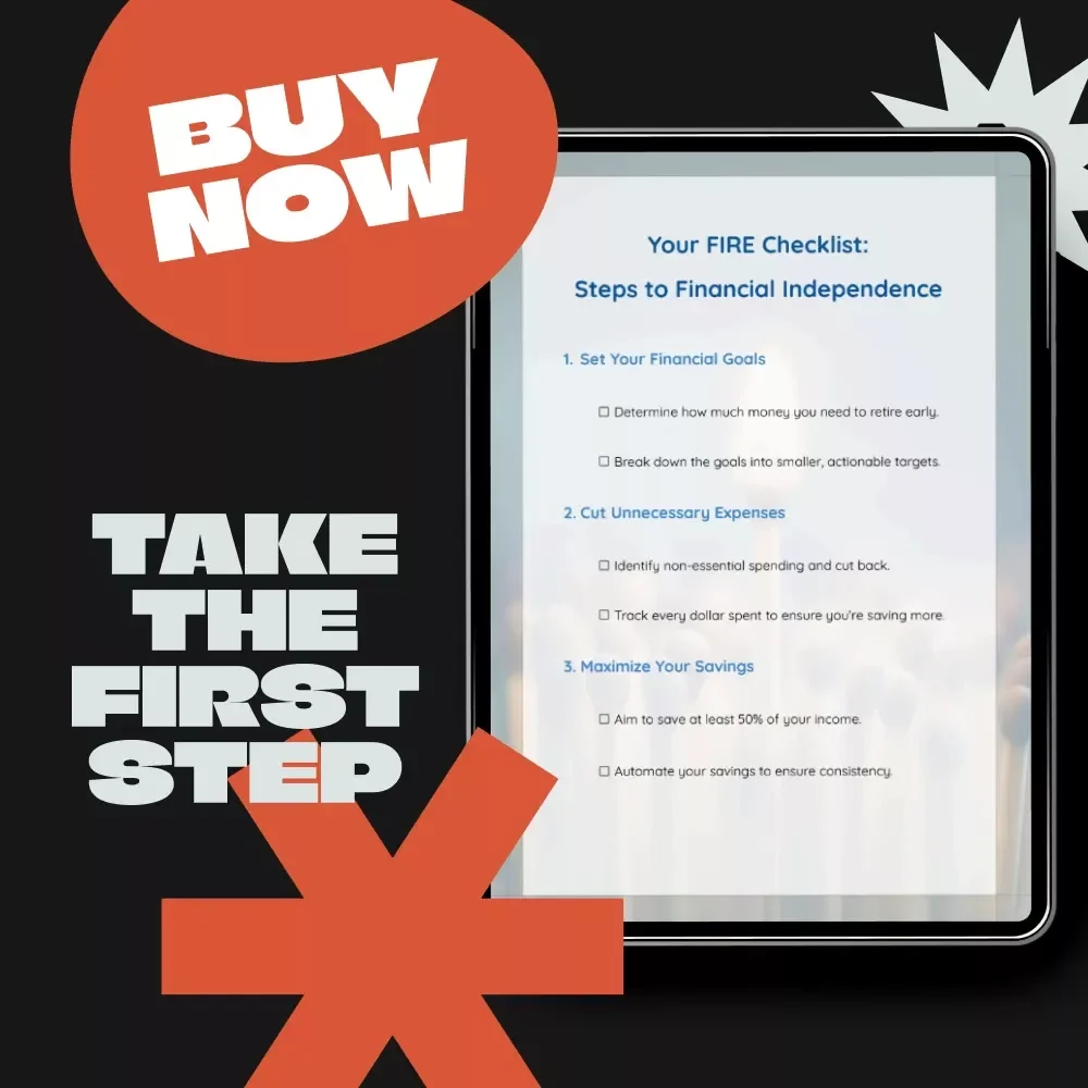 Your FIRE Checklist: Steps to Financial Independence – Printable Early Retirement Planner, how to fire movement, Financial Freedom Checklist, Digital Download