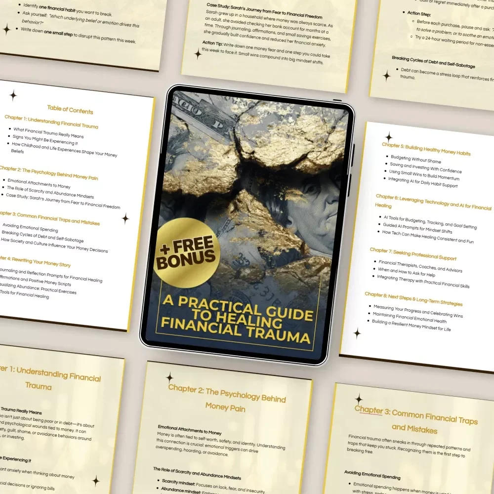 A Practical Guide to Healing Financial Trauma | Ebook for Financial Trauma Healing, Money Mindset Reset, Emotional & Psychological Money Recovery