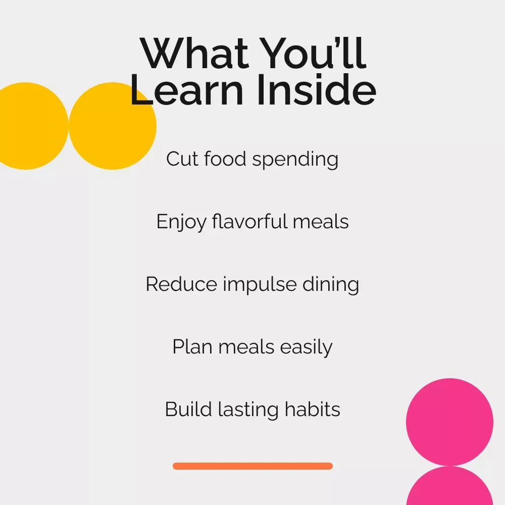 Cutting Eating-Out Costs Without Losing Flavor | Smart Food Budgeting eBook | How to Cut Down Eating Out Expenses Guide