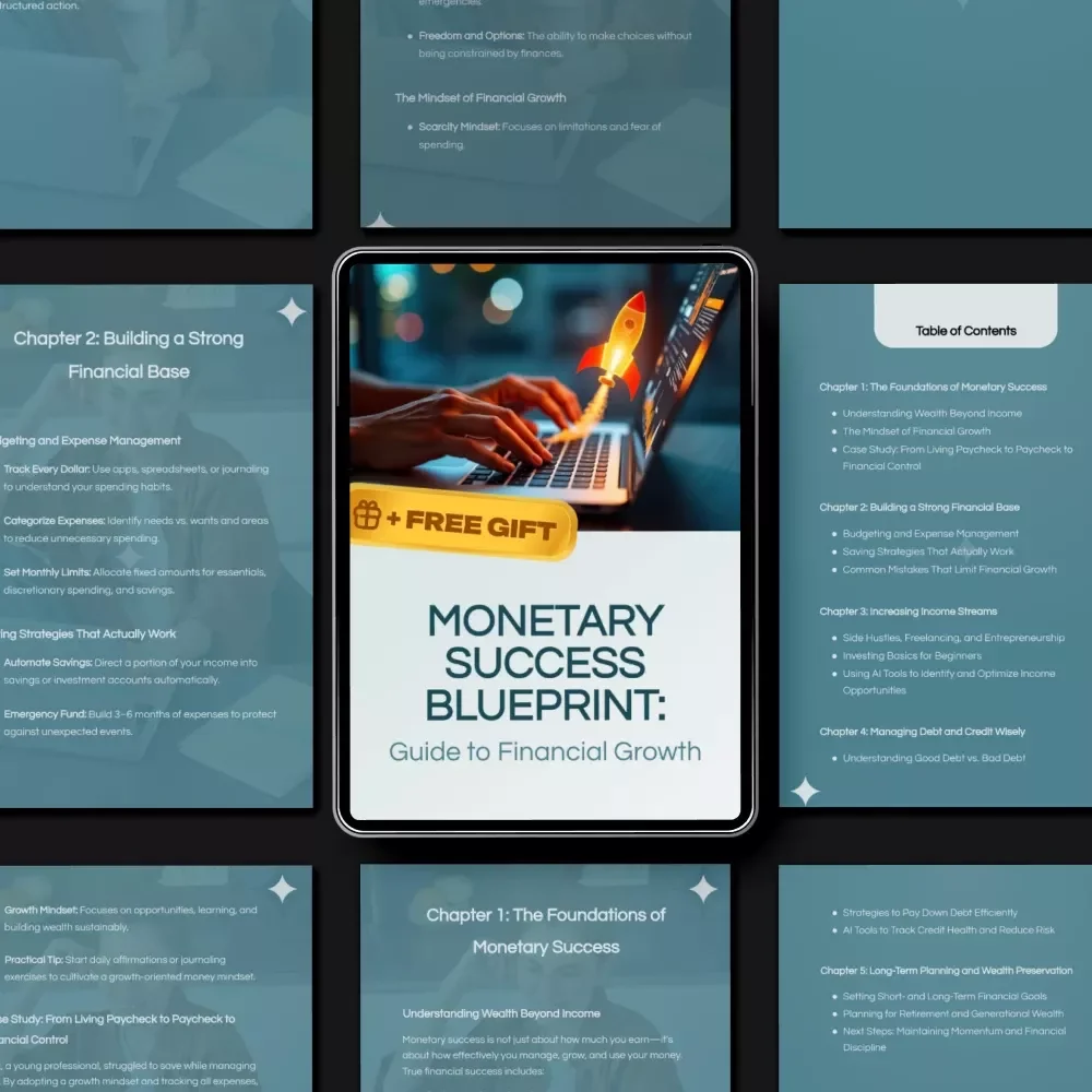 Monetary Success Blueprint: Guide to Financial Growth - Digital Download for Financial Freedom, Wealth Building, Debt Management, and More
