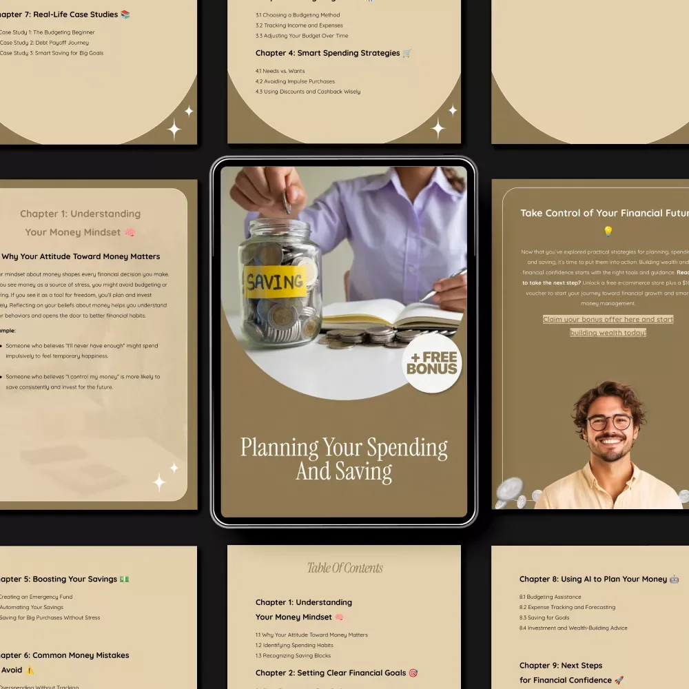 Planning Your Spending and Saving – Practical Money Guide Ebook for Budgeting, Goals, and Financial Confidence | Planning for Spending and Saving Money
