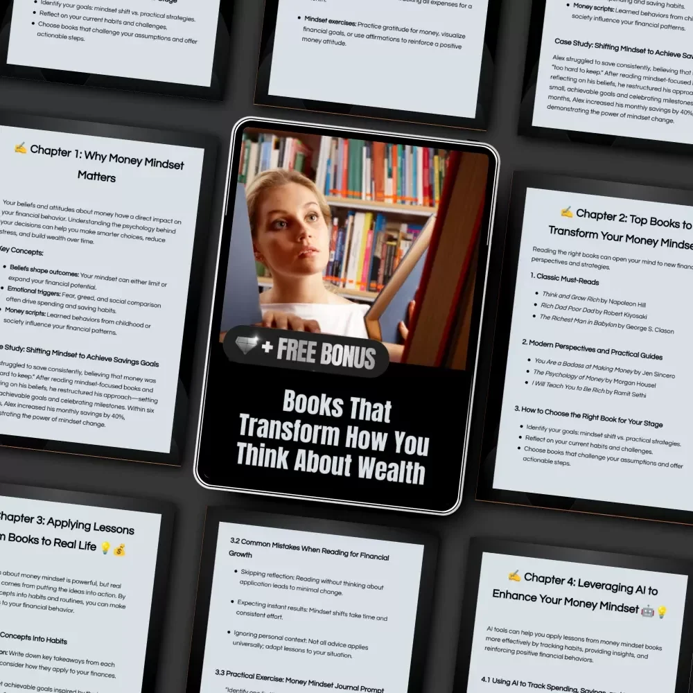 Books That Transform How You Think About Wealth | Money Mindset Guide for Personal Growth, Financial Literacy & Abundance Thinking | Digital Download | books about money mindset
