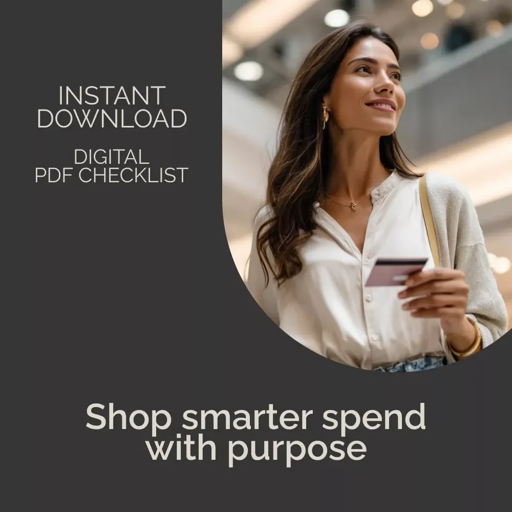 Mindful Shopper’s Checklist – How to Shop With Intention Digital Download, Intentional Spending Planner, Conscious Buying Guide, Printable Self-Reflection Tool