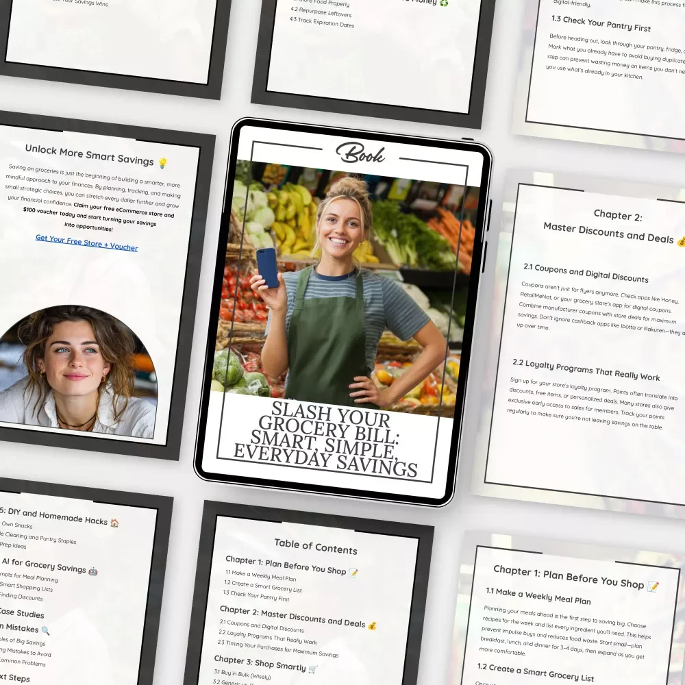 Slash Your Grocery Bill: Smart, Simple, Everyday Savings | Digital eBook | Proven Strategies, AI Tools & How to Save on Grocery Bill