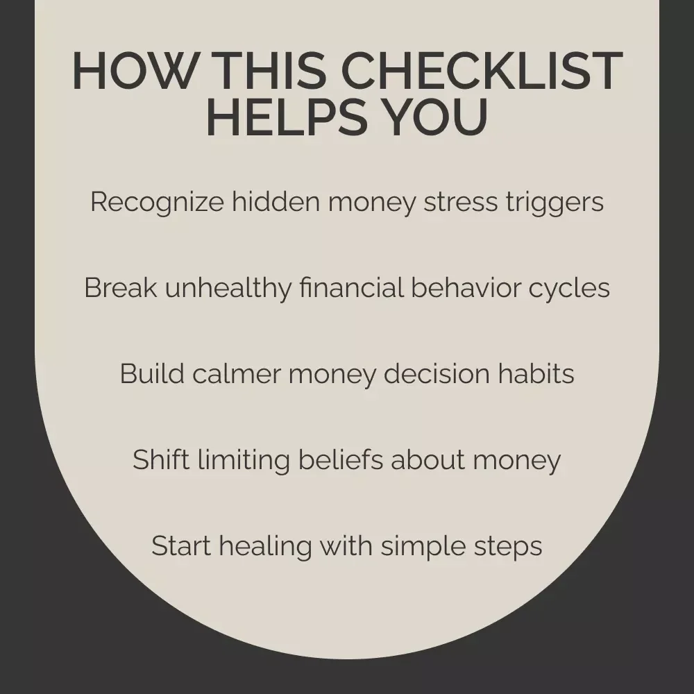 Spotting & Healing Financial Trauma Checklist | Signs of Financial Trauma Awareness Guide | Money Mindset Recovery Digital Download