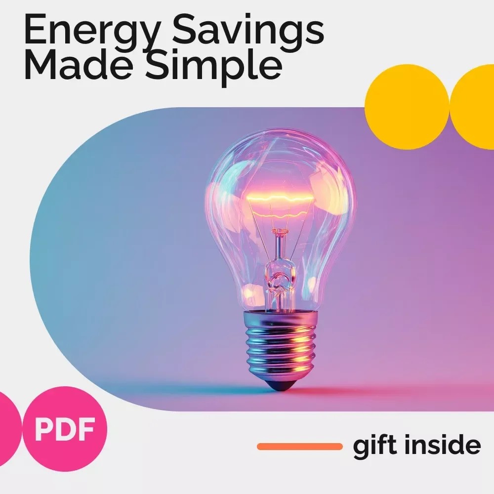 Energy Savings Made Simple Checklist – How to Save on Gas and Electric Bills, Home Energy Efficiency Planner & Monthly Tracking Guide