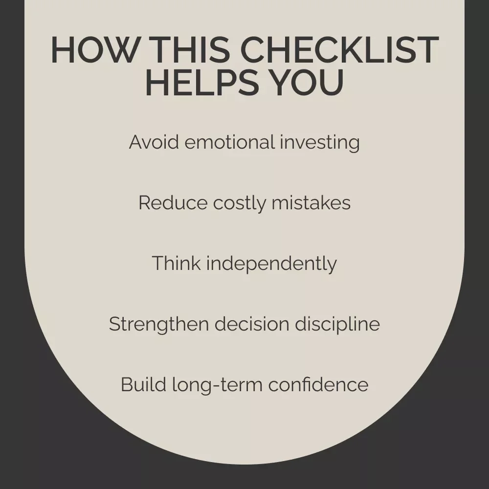 The No-Herd Investment Checklist – Smart Investor Guide to Avoid Crowd Psychology | Herd Mentality Behavioral Finance Checklist