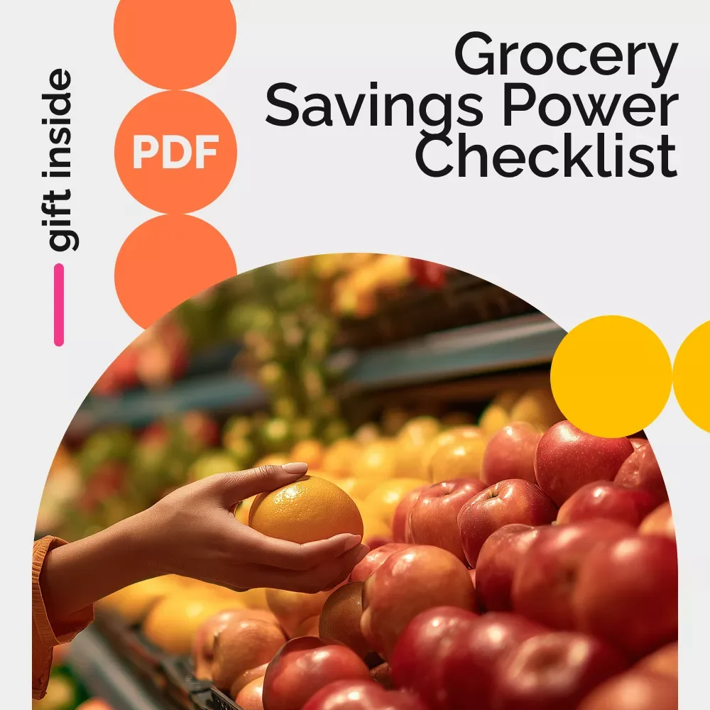 Grocery Savings Power Checklist | Printable Grocery Budget Checklist | Smart Shopping, AI Tools & How to Save on Grocery Bill