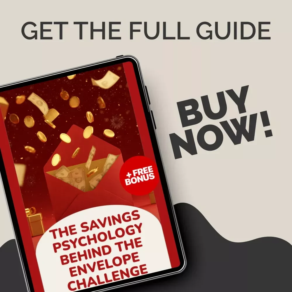 The Savings Psychology Behind the Envelope Challenge | Financial Mindset Guide, Budgeting PDF, Savings Psychology Behind Envelope Challenge, Money Motivation Guide