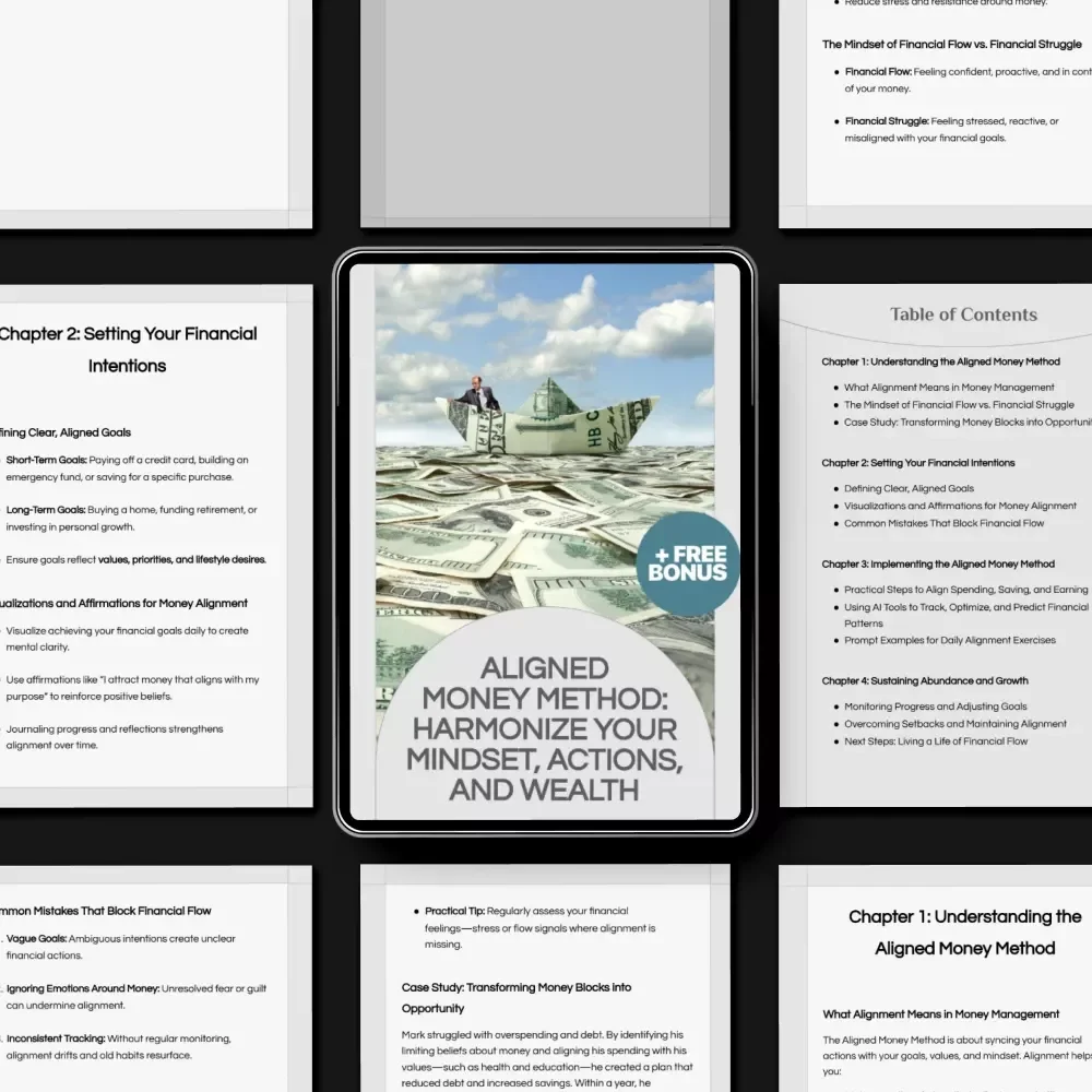 Aligned Money Method: Harmonize Your Mindset, Actions, and Wealth - Digital Guide to Financial Flow and Abundance