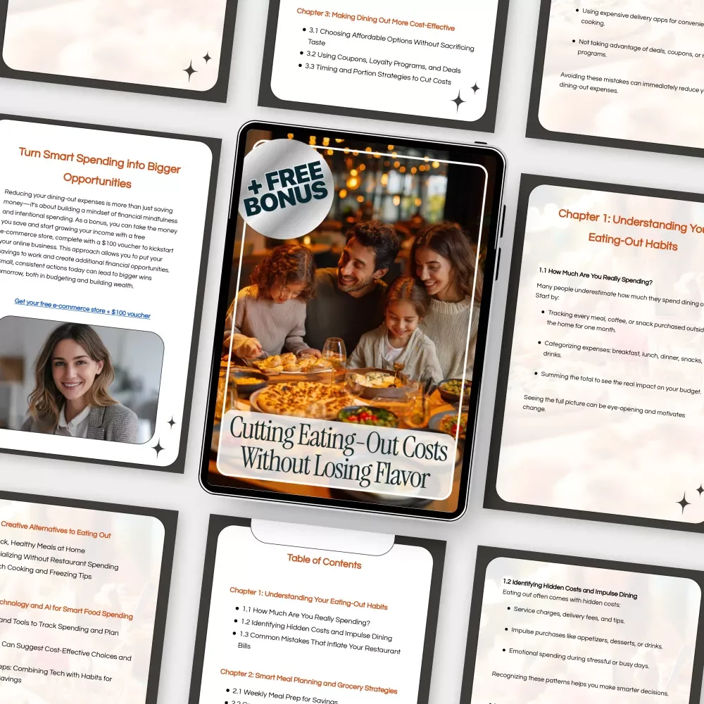 Cutting Eating-Out Costs Without Losing Flavor | Smart Food Budgeting eBook | How to Cut Down Eating Out Expenses Guide