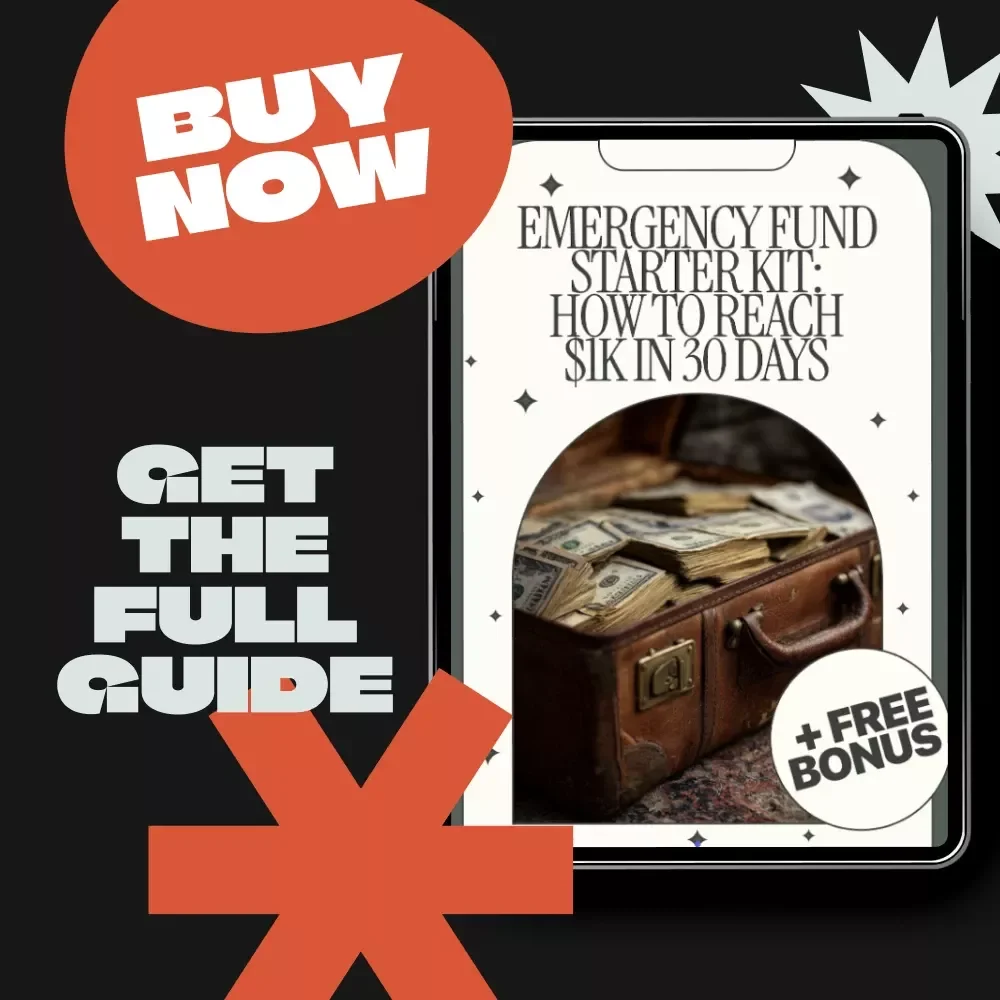 Emergency Fund Starter Kit: How to Reach $1K in 30 Days | Emergency Fund Starter Kit: Reach $1K in 30 days | Digital Budgeting Ebook & 30-Day Savings Plan