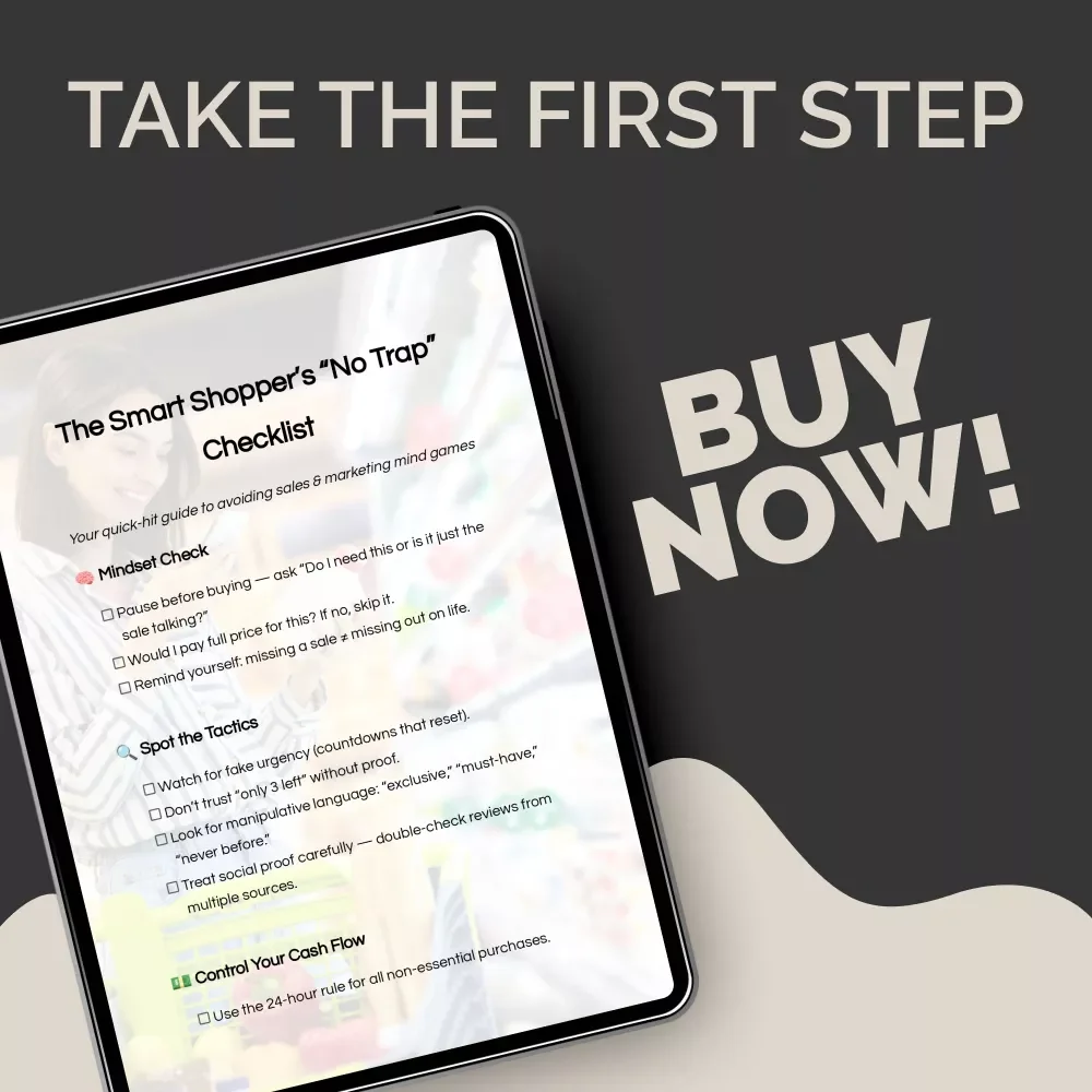 The Smart Shopper’s “No Trap” Checklist | How to Resist Sales and Marketing Traps | Smart Spending Digital Download
